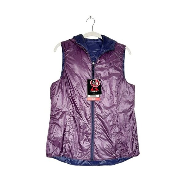 Gerry Women's Puffer Packable Reversible Down Vest in Indigo/Port - Sz M - NWT - Picture 2 of 11